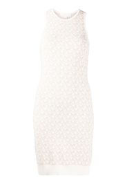 Michael Michael Kors logo jacquard knitted mini dress - Bianco