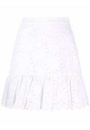 Michael Michael Kors floral-lace cotton skirt - Bianco