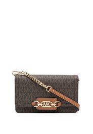 Michael Michael Kors Heather monogram crossbody bag - Marrone