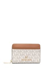 Michael Michael Kors monogram-pattern leather cardholder - Bianco