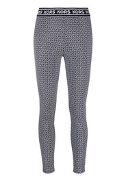 Michael Michael Kors Leggings a vita alta con monogramma - Nero