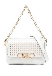 Michael Michael Kors logo-plaque leather crossbody bag - Bianco