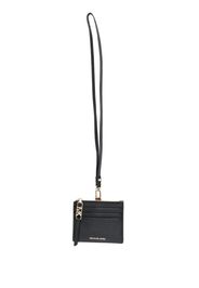 Michael Michael Kors leather lanyard clip card holder - Nero