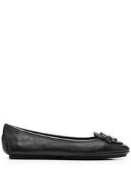 Michael Michael Kors Lillie logo-charm leather ballerina shoes - Nero