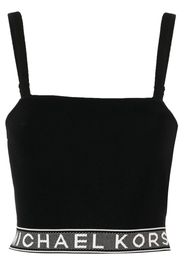 Michael Michael Kors logo-waistband crop top - Nero