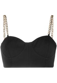 Michael Michael Kors chain-link strap cropped top - Nero
