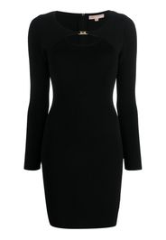 Michael Michael Kors logo-plaque ribbed minidress - Nero