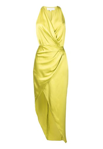 Michelle Mason Vestito asimmetrico con scollo all'americana - Verde