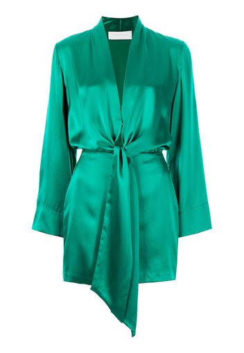 Michelle Mason Abito corto stile kimono - Verde