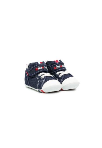 Miki House Sneakers denim con ricamo - Blu