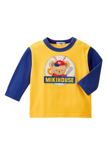 Miki House T-shirt con ricamo - Giallo