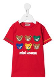 Miki House T-shirt con ricamo - Rosso