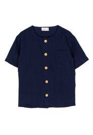 Miki House Camicia senza colletto - Blu