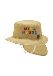 Miki House Cappello bucket con ricamo - Toni neutri