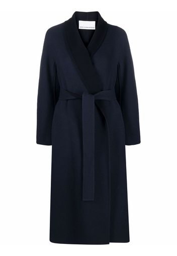 MILA SCHON Bicolour virgin-wool robe coat - Nero