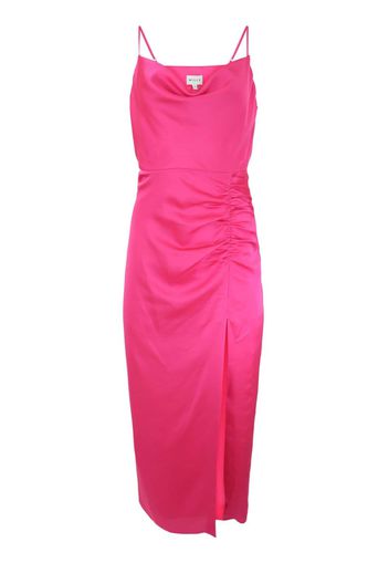 Milly Lilliana satin-finish ruched slip dress - Rosa