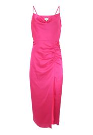 Milly Lilliana satin-finish ruched slip dress - Rosa