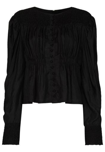 Margarete organic silk buttoned blouse