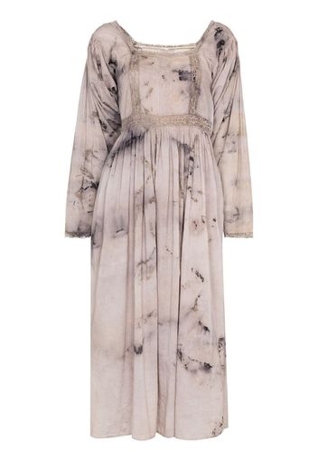 Catherine tie-dyed lace midi dress