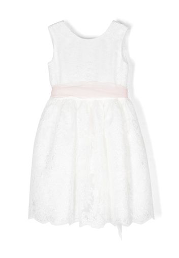 Mimilù Chantilly-lace tulle dress - Bianco