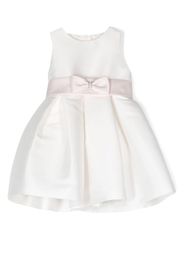 Mimilù belted-bow midi dress - Bianco