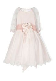 Mimilù blush floral special occasion dress - Rosa