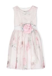 Mimilù floral-applique sleeveless dress - Rosa