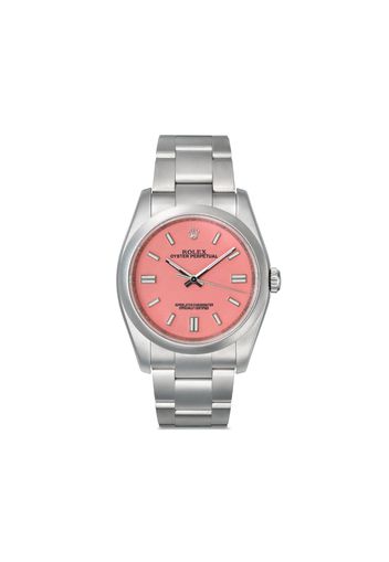 Minds MINDS ROLEX OYSTER PERPETUAL 36MM PNK FACE GREY STRAP WATCH - Rosa