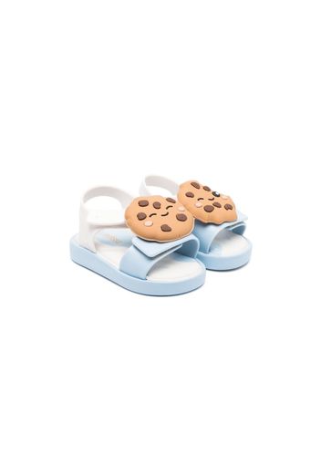 Mini Melissa cookie-patch open-toe sandals - Bianco