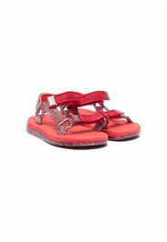 Mini Melissa glittered touch-strap sandals - Rosso
