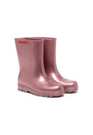 Mini Melissa raised logo-detail wellies - Rosa