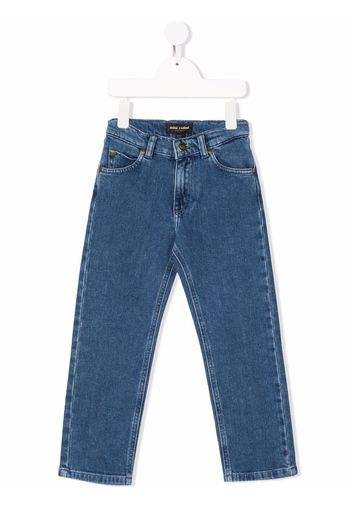 Mini Rodini straight-leg organic-cotton jeans - Blu