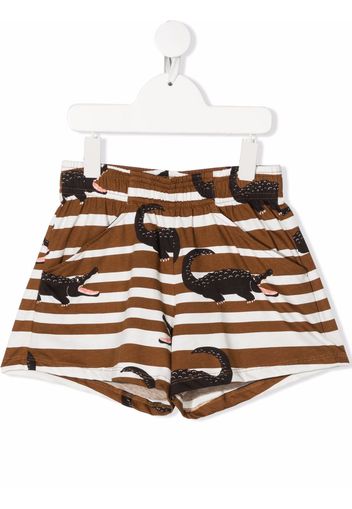 Mini Rodini crocodile-print shorts - Marrone