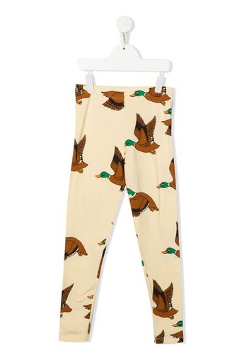 Mini Rodini all-over duck-print leggings - Giallo