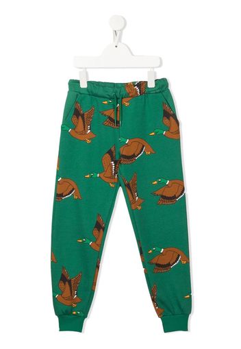 Mini Rodini Mallard-print tracksuit trousers - Verde