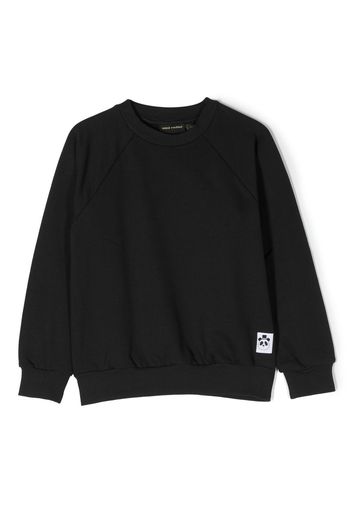 Mini Rodini logo-patch cotton sweatshirt - Nero