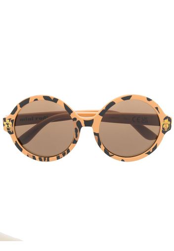 Mini Rodini leopard-print round-frame sunglasses - Toni neutri