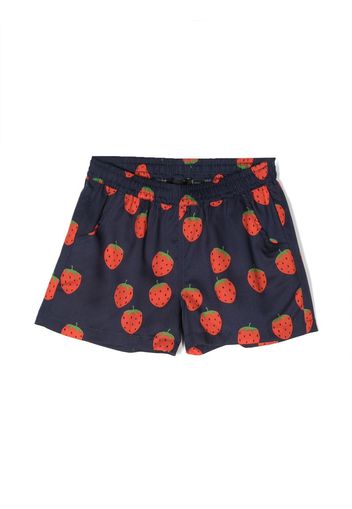 Mini Rodini strawberry-print shorts - Blu