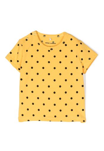 Mini Rodini polka-dot print T-shirt - Giallo