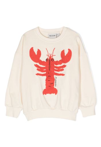 Mini Rodini lobster-print organic cotton sweatshirt - Bianco