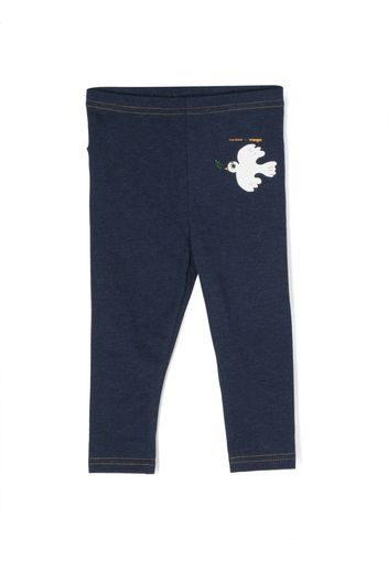 Mini Rodini x Wrangler Peace Dove jersey leggings - Blu