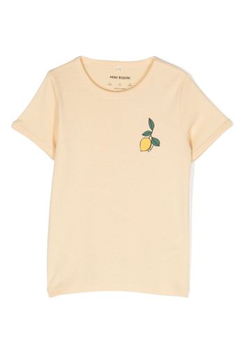 Mini Rodini lemon-print organic cotton T-shirt - Giallo