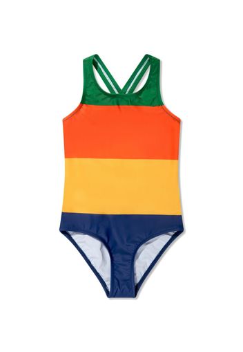 Mini Rodini stripe-pattern swimsuit - Verde