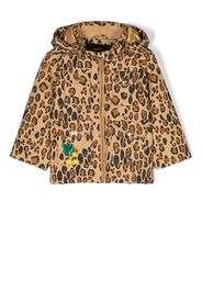 Mini Rodini leopard-print hooded jacket - Marrone