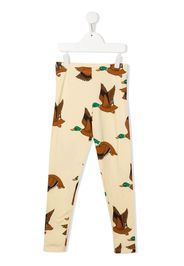 Mini Rodini all-over duck-print leggings - Giallo