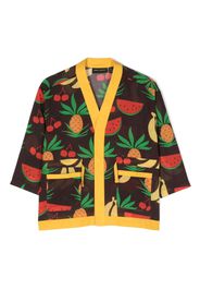 Mini Rodini fruit-print cardigan - Marrone