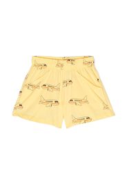 Mini Rodini plane-print organic cotton shorts - Giallo