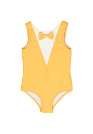 Mini Rodini contrasting bow-detail swimsuit - Giallo