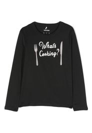 Mini Rodini text-print organic cotton sweatshirt - Nero