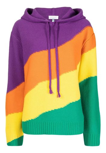 Mira Mikati wavey stripe-print hoodie - Multicolore